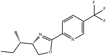 (S)-4-((S)-仲丁基)-2-(5-(三氟甲基)吡啶-2-基)-4,5-二氢恶唑 结构式