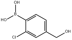 (2-氯-4-(羟甲基)苯基)硼酸 结构式