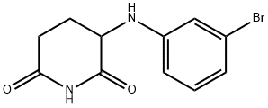 3-((3-溴苯基)氨基)哌啶-2,6-二酮 结构式