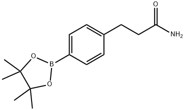 3-(4-(4,4,5,5-四甲基-1,3,2-二氧硼杂环戊烷-2-基)苯基)丙酰胺 结构式