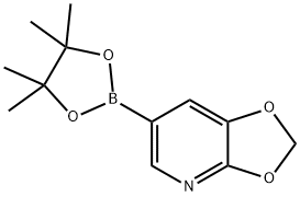 6-(4,4,5,5-四甲基-1,3,2-二氧硼杂环戊烷-2-基)-[1,3]二氧戊环并[4,5-B]吡啶 结构式