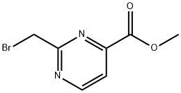 4-Pyrimidinecarboxylic acid, 2-(bromomethyl)-, methyl ester 结构式