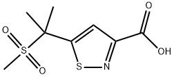 5-(2-(甲磺酰基)丙-2-基)异噻唑-3-羧酸 结构式