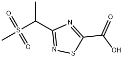 3-(1-(甲磺酰基)乙基)-1,2,4-噻二唑-5-羧酸 结构式