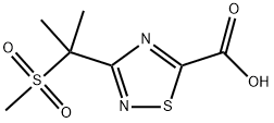 3-(2-(甲磺酰基)丙-2-基)-1,2,4-噻二唑-5-羧酸 结构式