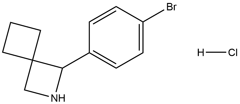 3-(4-溴苯基)-2-氮杂螺[3.3]庚烷盐酸盐 结构式