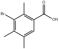 3-溴-2,4,5-三甲基苯甲酸 结构式