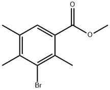 3-溴-2,4,5-三甲基苯甲酸甲酯 结构式