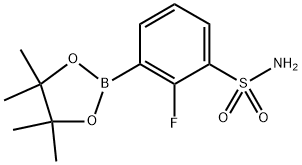 2-氟-3-(4,4,5,5-四甲基-1,3,2-二氧硼烷-2-基)苯磺酰胺 结构式