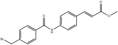 2-Propenoic acid, 3-[4-[[4-(bromomethyl)benzoyl]amino]phenyl]-, methyl ester, (2E)- 结构式