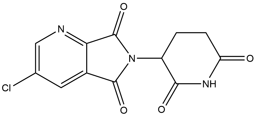 3-氯-6-(2,6-二氧奥匹啶-3-基)-5H-吡咯并[3,4-B]吡啶-5,7(6H)-二酮 结构式