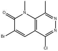 3-溴-5-氯-1,8-二甲基吡啶并[2,3-D]哒嗪-2(1H)-酮 结构式