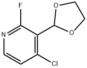 4-氯-3-(1,3-二氧戊环-2-基)-2-氟吡啶 结构式