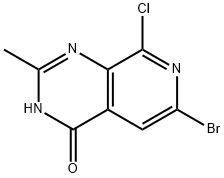 6-溴-8-氯-2-甲基吡啶并[3,4-D]嘧啶-4(3H)-酮 结构式