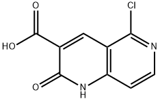 5-氯-2-氧代-1,2-二氢-1,6-萘吡啶-3-羧酸 结构式