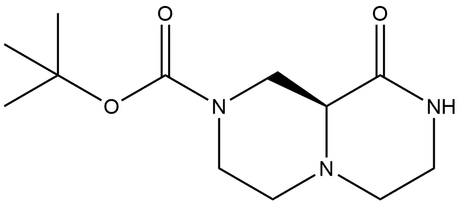 (S)-9-氧代八氢-2H-吡嗪并[1,2-A]吡嗪-2-羧酸叔丁酯 结构式