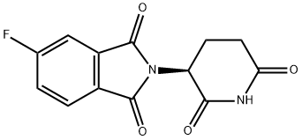 (S)-2-(2,6-二氧代哌啶-3-基)-5-氟异吲哚啉-1,3-二酮 结构式