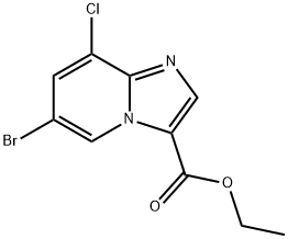 6-溴-8-氯咪唑并[1,2-A]吡啶-3-羧酸乙酯 结构式