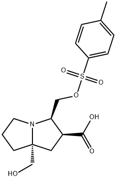 (2S,3R,7AR)-六氢-7A-(羟甲基)-3-[[[(4-甲基苯基)磺酰基]氧基]甲基]-1H-吡咯嗪-2-羧酸 结构式