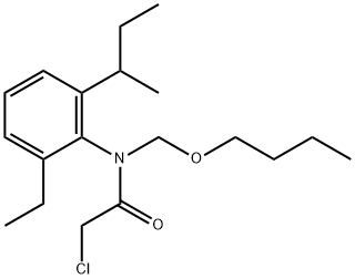 N-丁氧基甲基-2`-仲丁基-2-氯-6`-乙基乙酰替苯胺 结构式