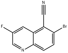 6-溴-3-氟喹啉-5-腈 结构式