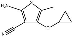 2-氨基-4-环丙氧基-5-甲基噻吩-3-腈 结构式