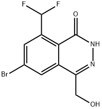 6-溴-8-(二氟甲基)-4-(羟甲基)酞嗪-1(2H)-酮 结构式