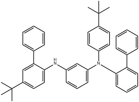 N1-([1,1'-联苯]-2-基)-N3-(5-(叔丁基)-[1,1'-联苯基]-2-基)-N1-(4-(叔丁基苯基)苯-1,3-二胺 结构式