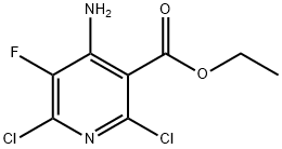 4-氨基-2,6-二氯-5-氟氯乙酸乙酯 结构式