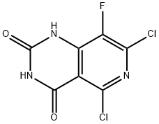 吡啶并[4,3-D]嘧啶2,4(1H,3H)-二酮, 5,7-二氯-8-氟 结构式