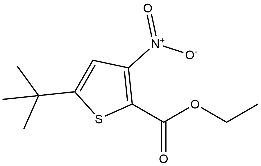 ethyl 5-(tert-butyl)-3-nitrothiophene-2-carboxylate 结构式