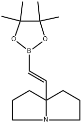 (E)-7A-(2-(4,4,5,5-四甲基-1,3,2-二氧杂硼烷-2-基)乙烯基)六氢-1H-吡咯嗪 结构式