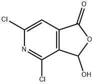 4,6-二氯-3-羟基呋喃[3,4-C]吡啶-193H)-酮 结构式