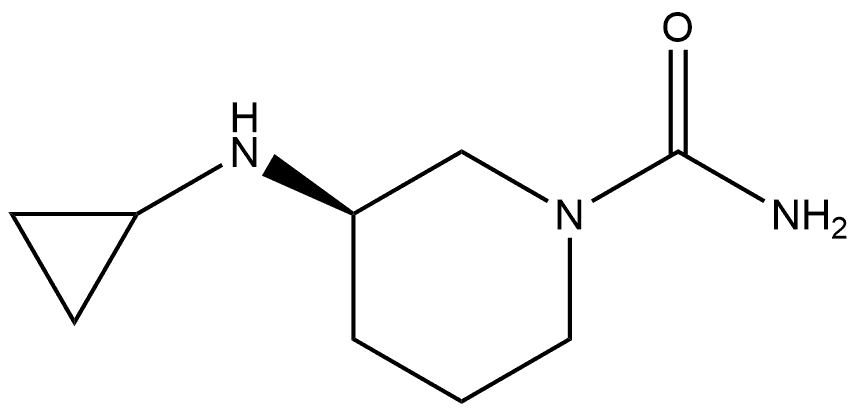 (R)-3-(环丙氨基)哌啶-1-甲酰胺 结构式