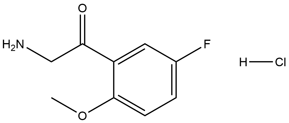 2-氨基-1-(5-氟-2-甲氧基苯基)乙酮盐酸盐 结构式