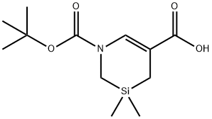 1-(叔丁氧羰基)-3,3-二甲基-1,2,3,4-四氢-1,3-氮杂硅烷-5-羧酸 结构式