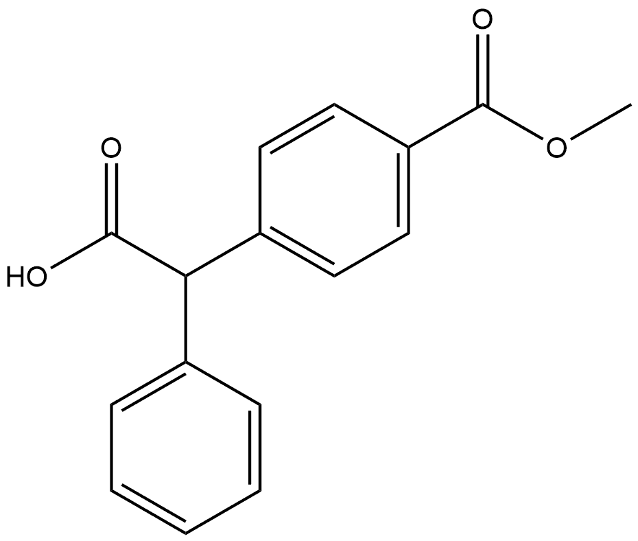 2-[4-(甲氧基羰基)苯基]-2-苯乙酸 结构式