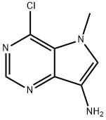 4-氯-5-甲基-5H-吡咯并[3,2-D]嘧啶-7-胺 结构式