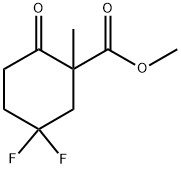 5,5-二氟-1-甲基-2-氧代环己烷-1-羧酸甲酯 结构式