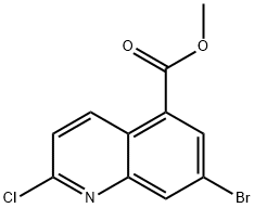 7-溴-2-氯喹啉-5-羧酸甲酯 结构式