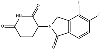 3-(4,5-二氟-1-氧代异吲哚啉-2-基)哌啶-2,6-二酮 结构式