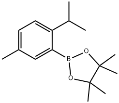 2-(2-异丙基-5-甲基苯基)-4,4,5,5-四甲基-1,3,2-二氧杂硼烷 结构式