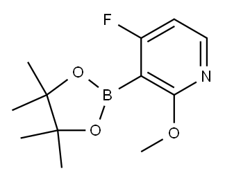4-氟-2-甲氧基-3-(4,4,5,5-四甲基-1,3,2-二氧杂硼烷-2-基)吡啶 结构式