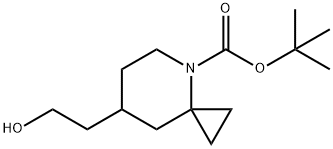 7-(2-羟乙基)-4-氮杂螺[2.5]辛烷-4-羧酸叔丁酯 结构式
