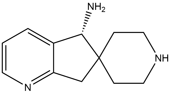 (5R)-5,7-二氢螺[6H-环戊二烯并[B]吡啶-6,4′-哌啶]-5-胺 结构式