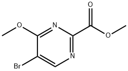 5-溴-4-甲氧基-嘧啶-2-甲酸甲酯 结构式