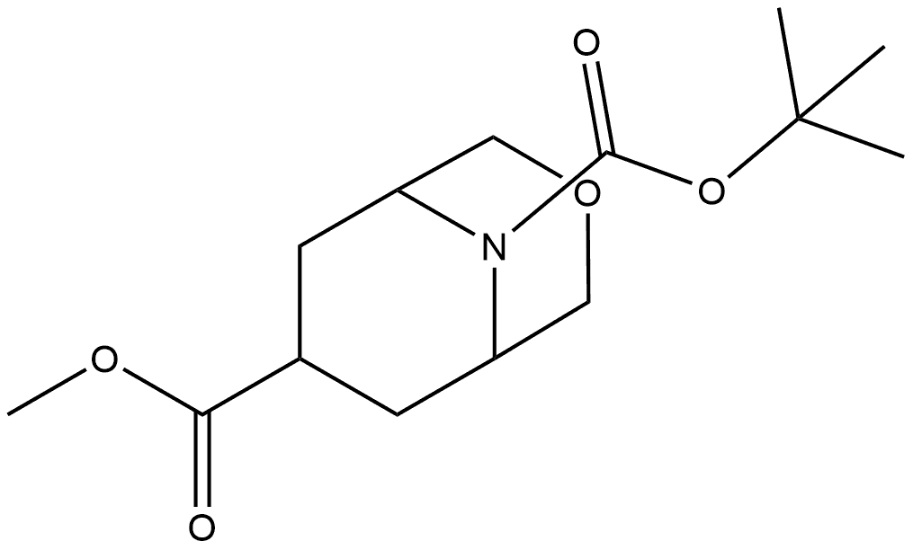 9-叔-丁基 7-甲基 ENDO-3-氧杂-9-氮杂二环[3.3.1]壬烷-7,9-二甲酸基酯 结构式