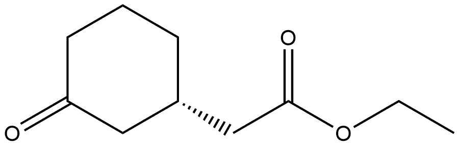 Ethyl (1S)-3-oxocyclohexaneacetate 结构式