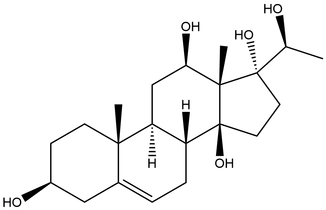 Pregn-5-ene-3,12,14,17,20-pentol, (3β,12β,14β,17α,20S)- 结构式