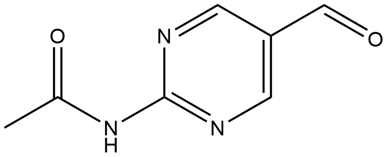 N-(5-甲酰基嘧啶-2-基)乙酰胺 结构式